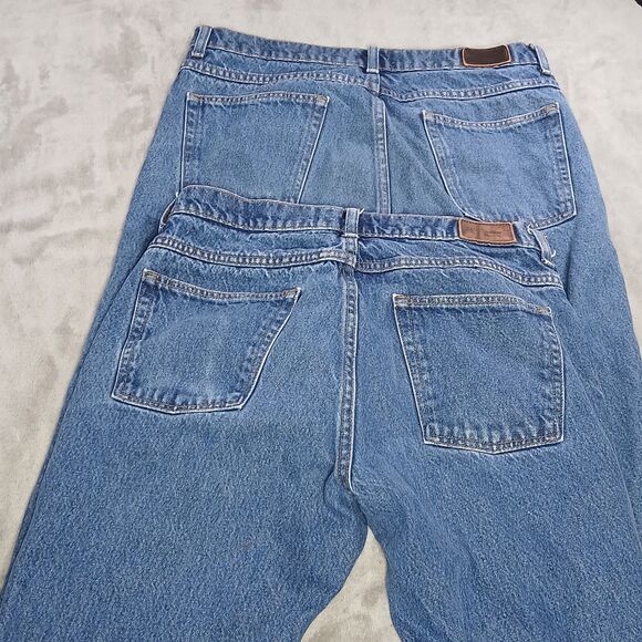 Lot of 2 LL Bean Mens 33x28 Blue Denim Jeans Straight Standard Fit Classic Work - Picture 5 of 9